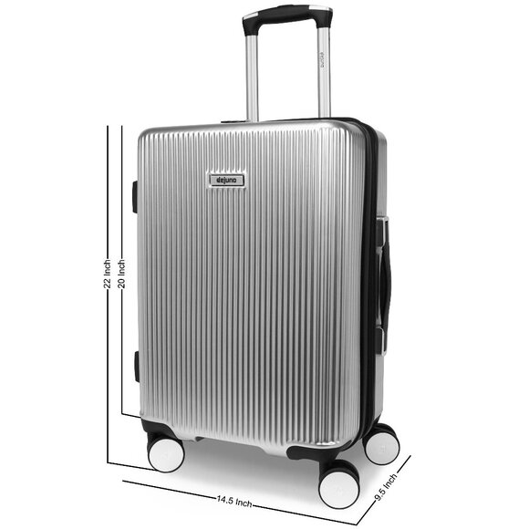 World Traveler Dejuno Monarch 20-Inch Carry-On Polycarbonate Spinner Luggage - T - Picture 1 of 6